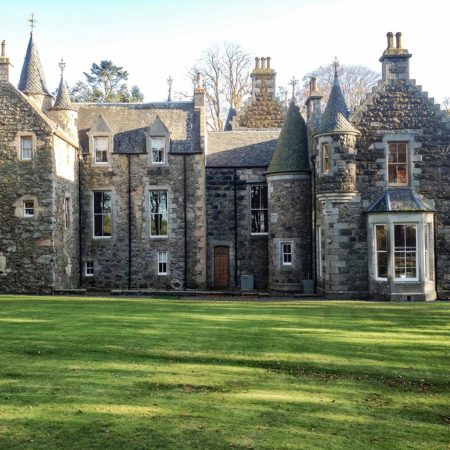 Traditional building with towers showing traditional stonework